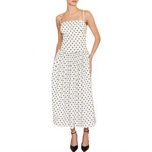 NEW FORE polka dot dress in white